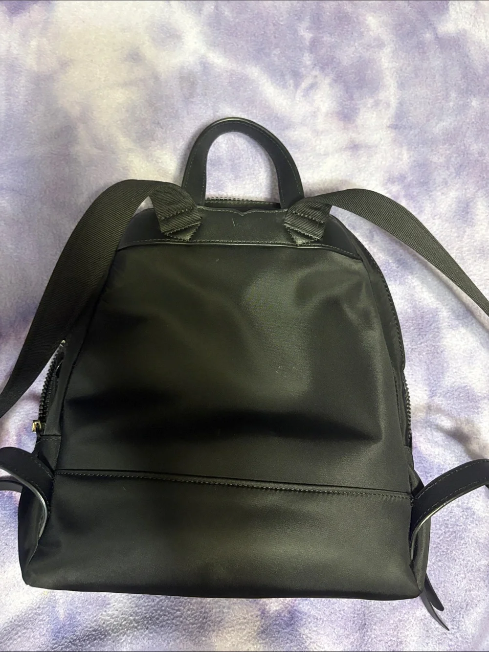 kate spade Black Nylon Mini Backpack with Front Pocket